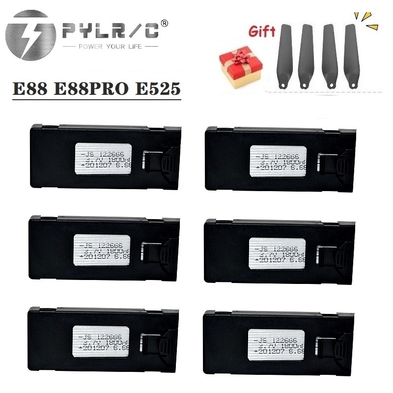 1/2/3/5/10Pcs 3.7V 1800Mah RC  - Eachine Drone E58 评论和价格